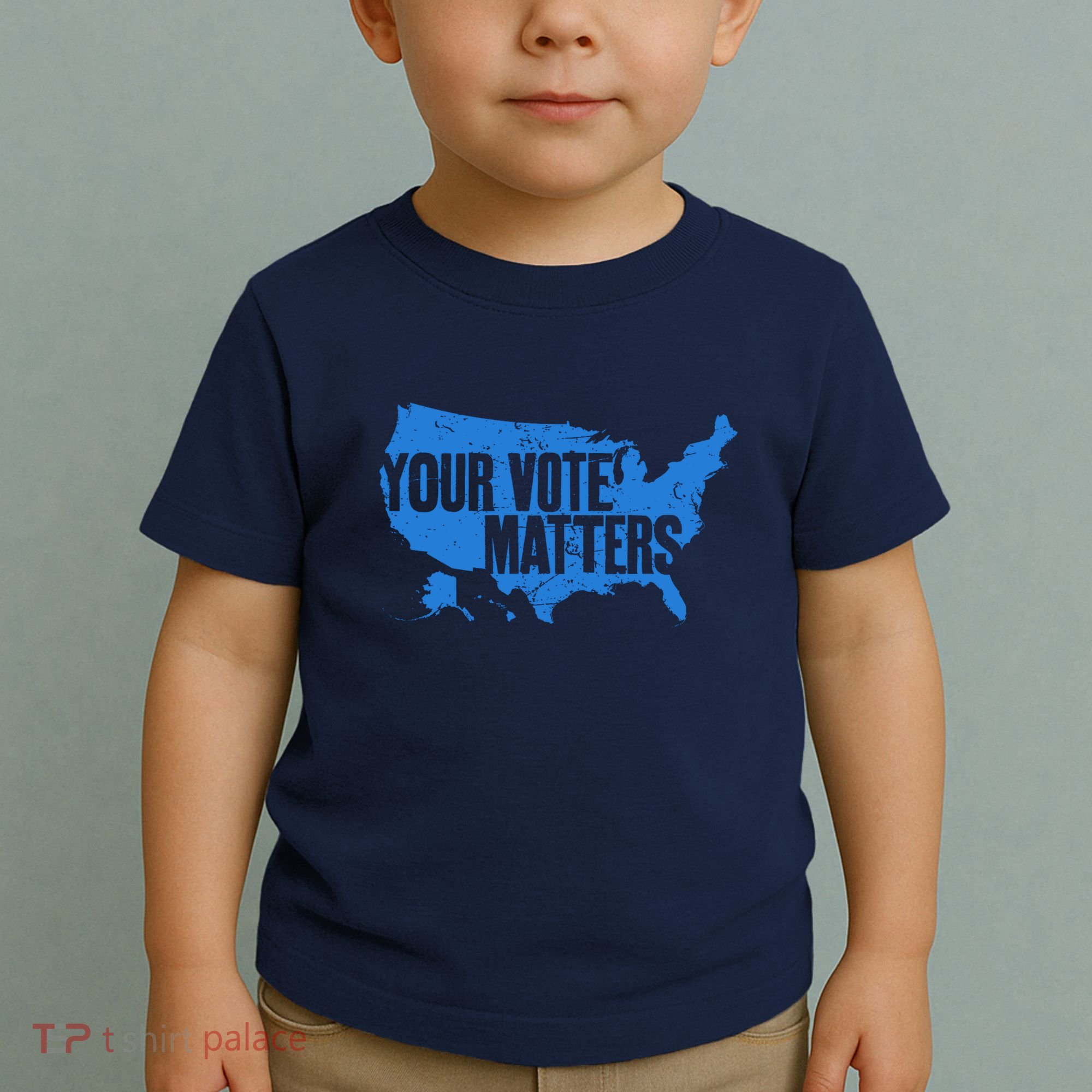 Your Vote Matters Blue Map Toddler T-Shirt
