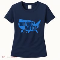 Your Vote Matters Blue Map Women's T-Shirt thumb 0