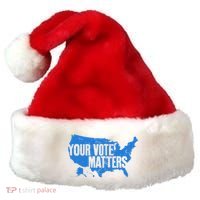 Your Vote Matters Blue Map Santa Hat thumb 0