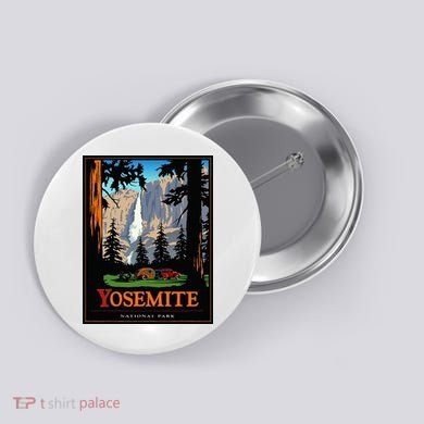 Yosemite Vintage National Park Button