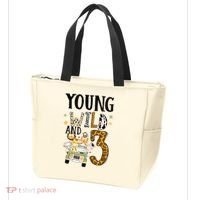 Young Wild & 3 Safari Wild Child 3rd Birthday Third Bday Tote Bag thumb 3