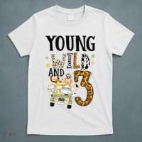 Young Wild & 3 Safari Wild Child 3rd Birthday Third Bday T-Shirt thumb 5
