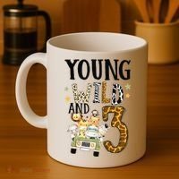 Young Wild & 3 Safari Wild Child 3rd Birthday Third Bday Coffee Mug thumb 4