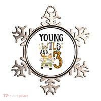 Young Wild & 3 Safari Wild Child 3rd Birthday Third Bday Ornament thumb 0