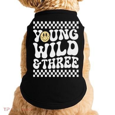 Young Wild And Three 3rd Birthday Boy Happy Dude Doggie Tank