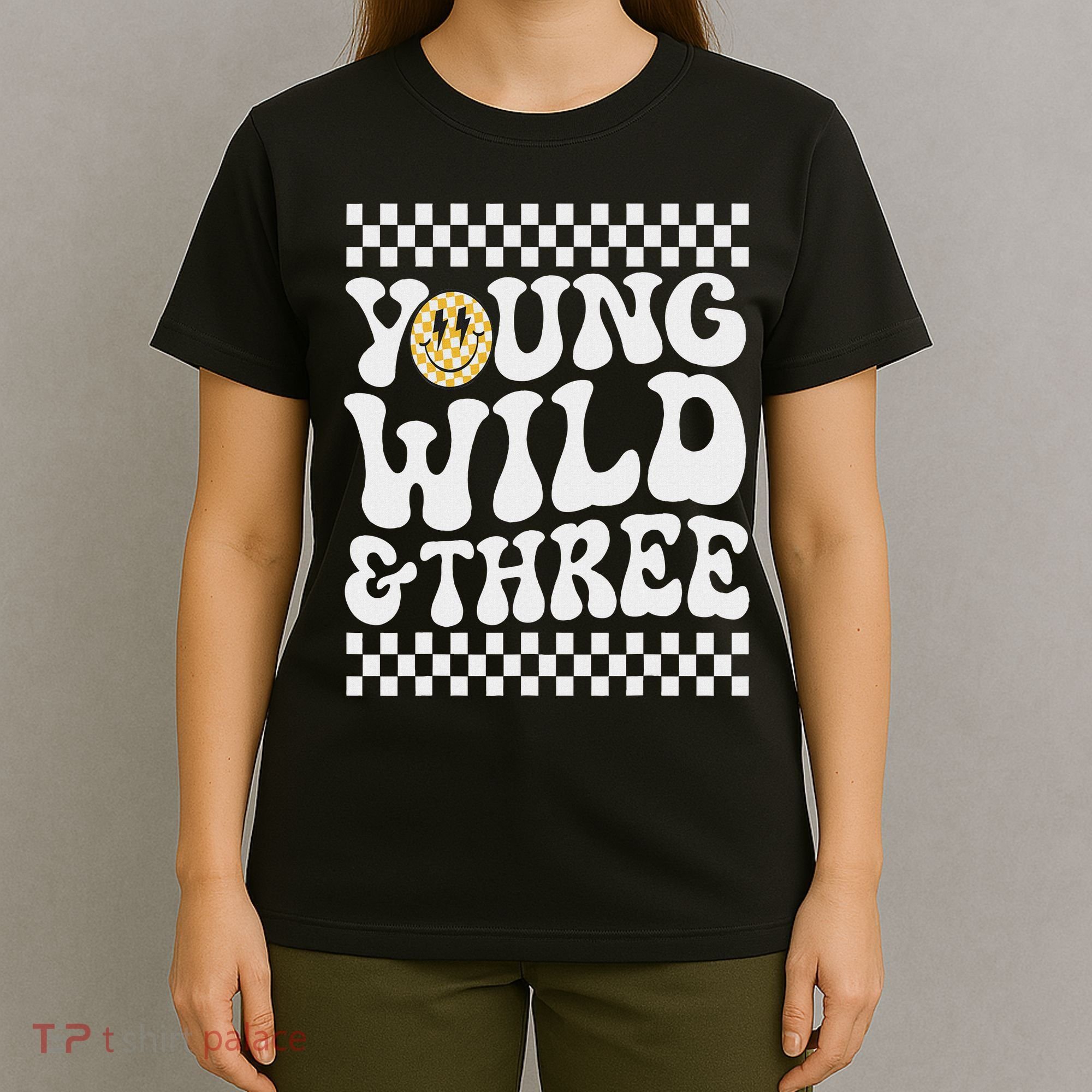 Young Wild And Three 3rd Birthday Boy Happy Dude T-Shirt