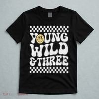 Young Wild And Three 3rd Birthday Boy Happy Dude T-Shirt thumb 5