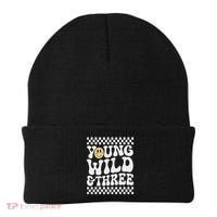 Young Wild And Three 3rd Birthday Boy Happy Dude Beanie thumb 0