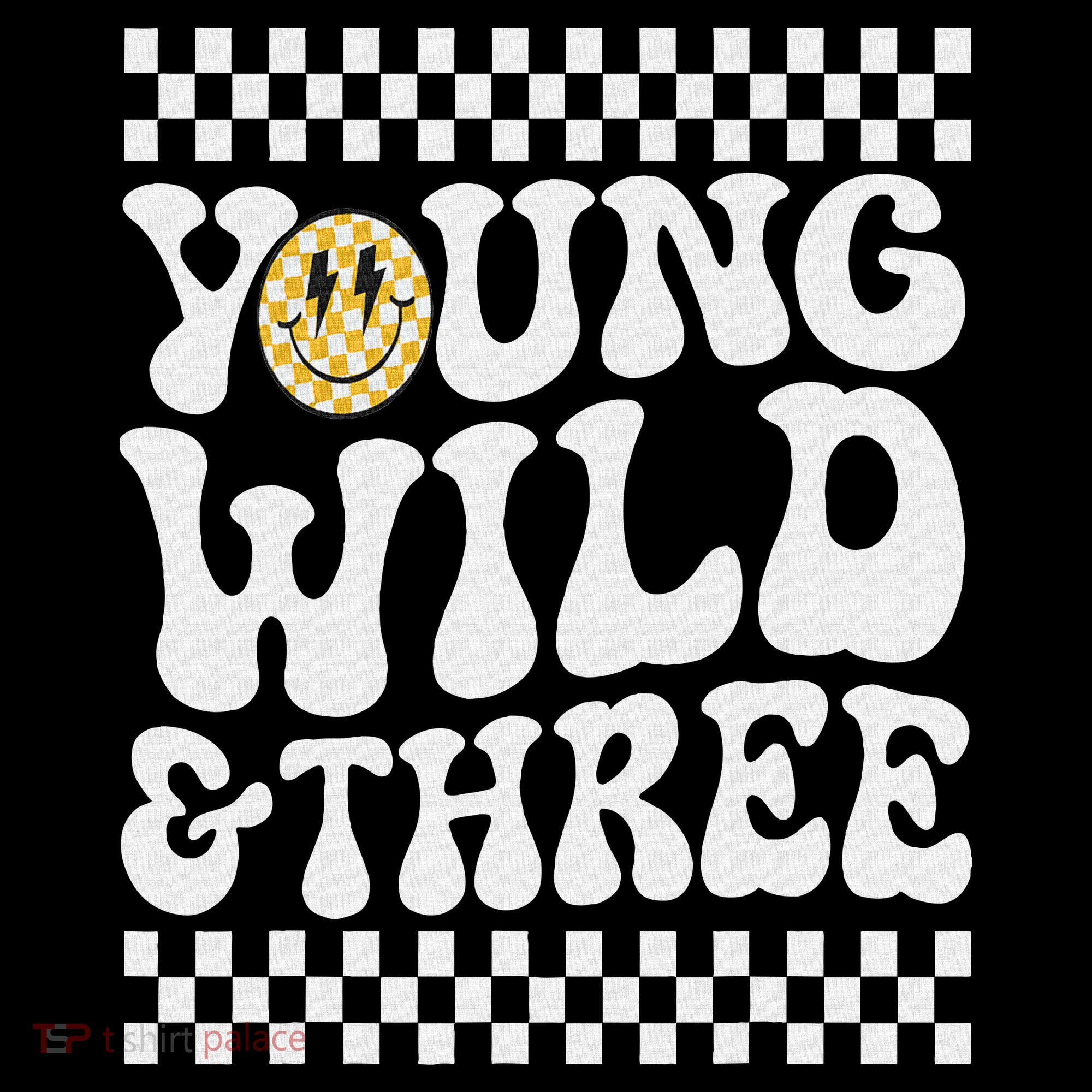 Young Wild And Three 3rd Birthday Boy Happy Dude Women's Hoodie