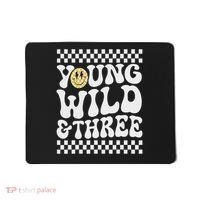 Young Wild And Three 3rd Birthday Boy Happy Dude Mousepad thumb 0