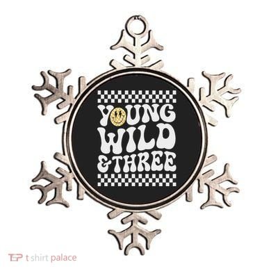 Young Wild And Three 3rd Birthday Boy Happy Dude Ornament