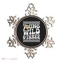 Young Wild And Three 3rd Birthday Boy Happy Dude Ornament thumb 0
