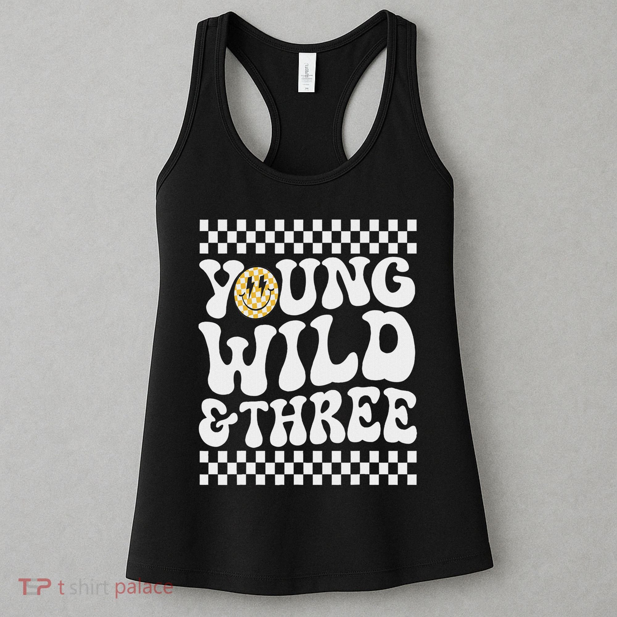 Young Wild And Three 3rd Birthday Boy Happy Dude Women's Tank Top