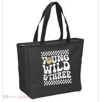 Young Wild And Three 3rd Birthday Boy Happy Dude Tote Bag thumb 2