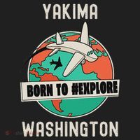 Yakima Washington Born To Explore Travel Lover Golf Towel thumb 3