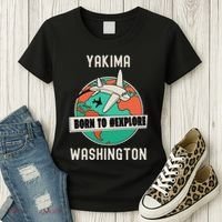 Yakima Washington Born To Explore Travel Lover Women's T-Shirt thumb 3