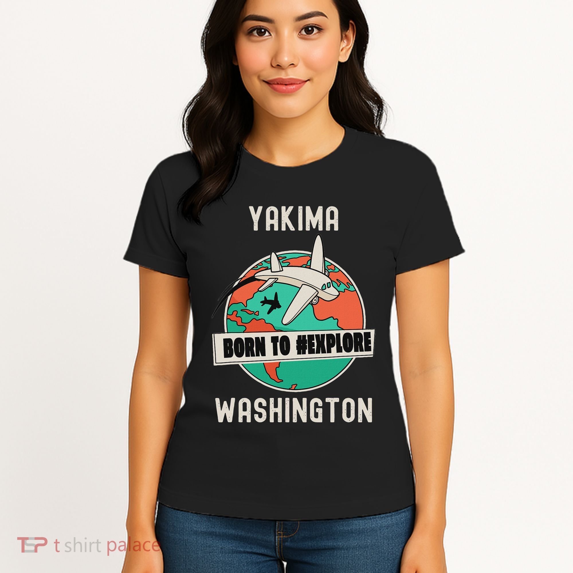 Yakima Washington Born To Explore Travel Lover Women's T-Shirt