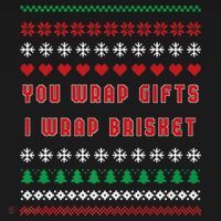 You Wrap Gifts I Wrap Brisket Ugly Christmas Sweater Women's Tank Top thumb 5
