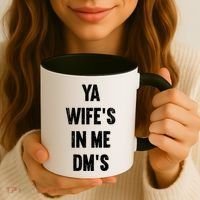 Ya WifeS In Me DmS Funny Shocker Dadabase Dad Jokes Gift Coffee Mug thumb 3