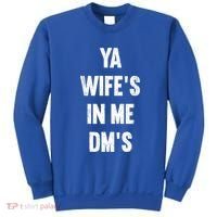 Ya WifeS In Me DmS Funny Shocker Dadabase Dad Jokes Gift Sweatshirt thumb 0