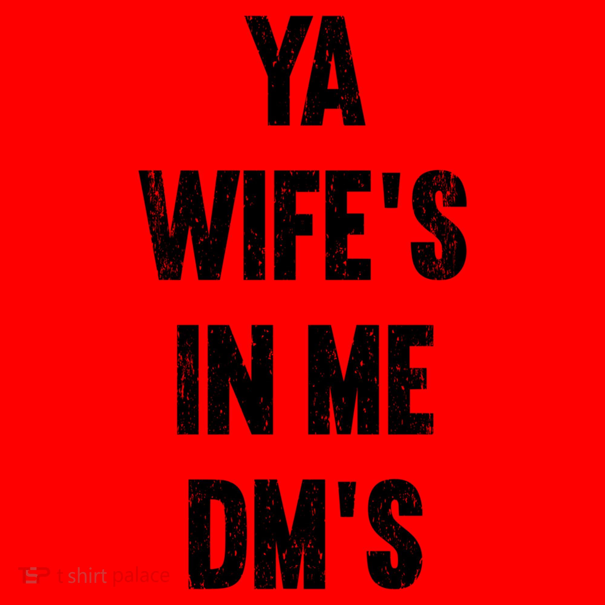 Ya WifeS In Me DmS Funny Shocker Dadabase Dad Jokes Gift Santa Hat