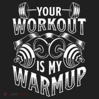 Your Workout Is My Warm Up Cardio Exercise Weight Fitness Golf Towel thumb 3