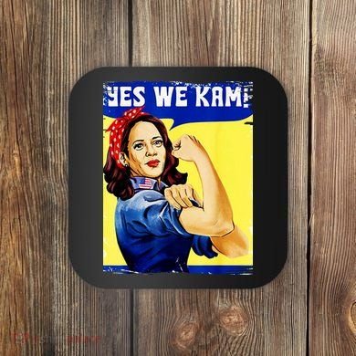 Yes We Kam Madam Harris Funny Coaster