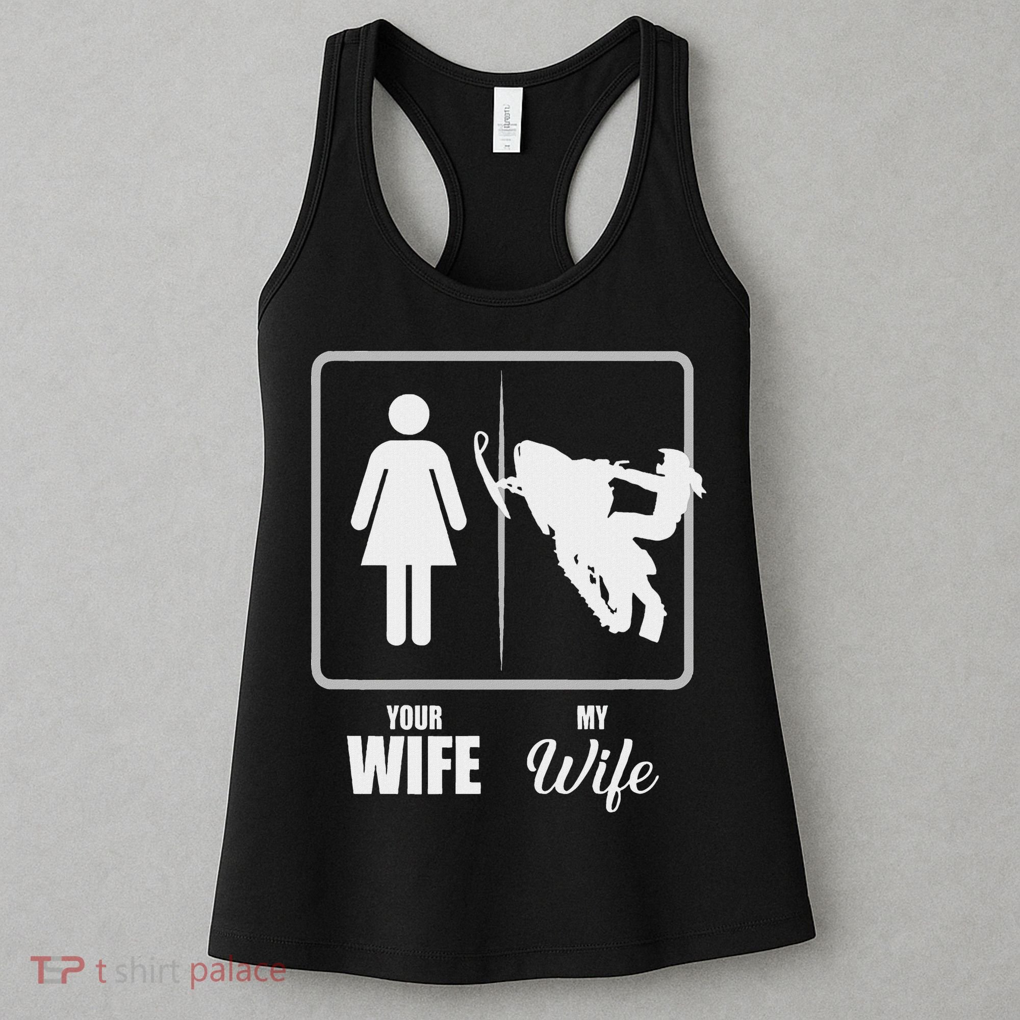 Your Wife My Wife Snowmobile Valentine Women's Tank Top
