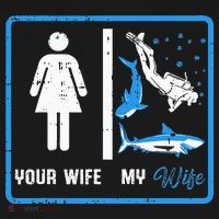 Your Wife My Wife Scuba Diving Visor thumb 3
