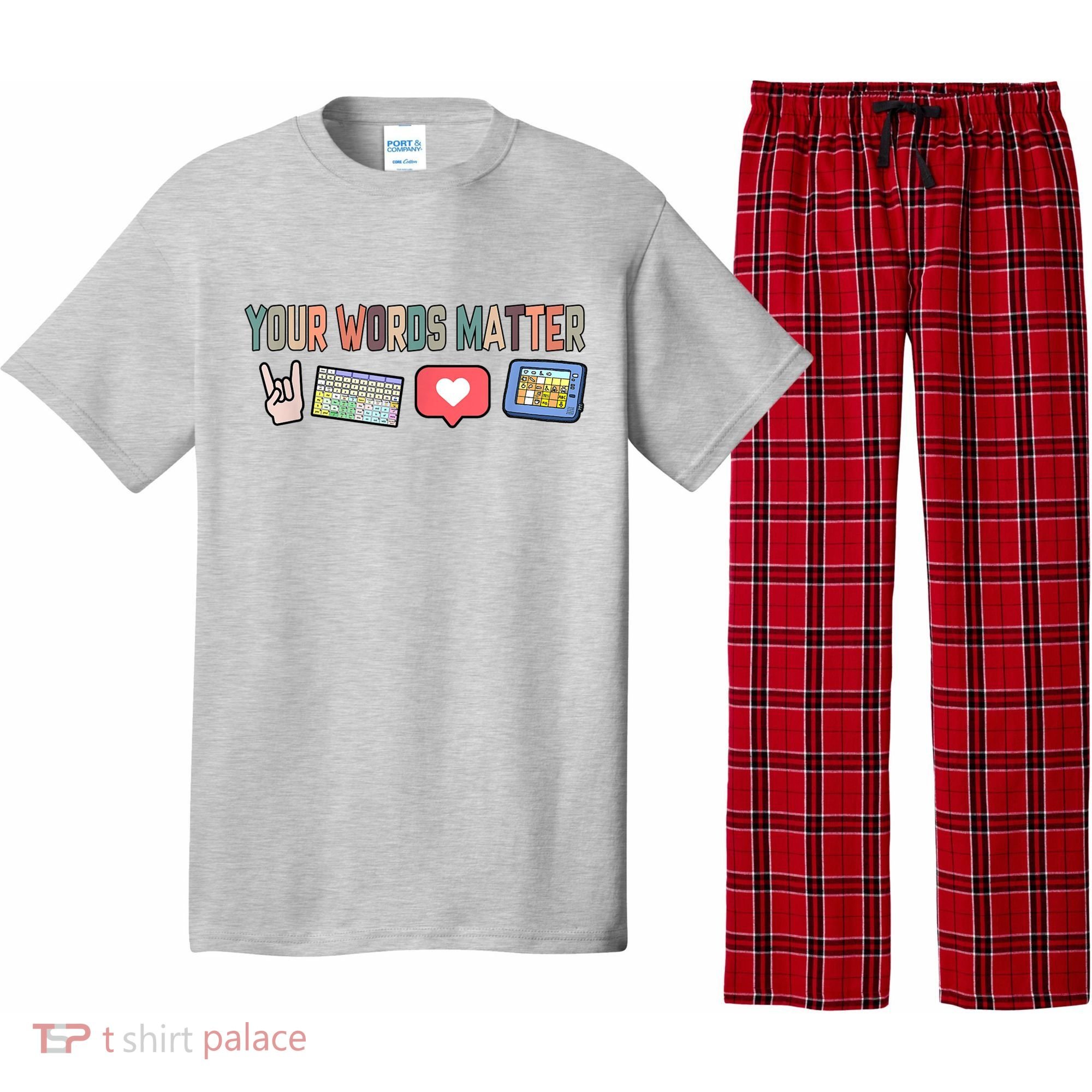 Your Words Matter AAC SPED Teacher Neurodiversity Pajama Set