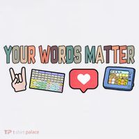 Your Words Matter AAC SPED Teacher Neurodiversity Baby Bodysuit thumb 2