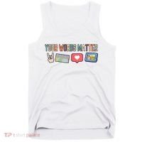 Your Words Matter AAC SPED Teacher Neurodiversity Tank Top thumb 0