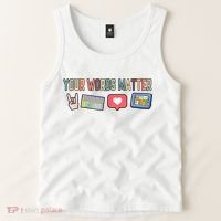 Your Words Matter AAC SPED Teacher Neurodiversity Tank Top thumb 2