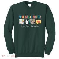 Your Words Matter Speech Therapy Appreciation Sweatshirt thumb 0