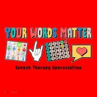 Your Words Matter Speech Therapy Appreciation Santa Hat thumb 1