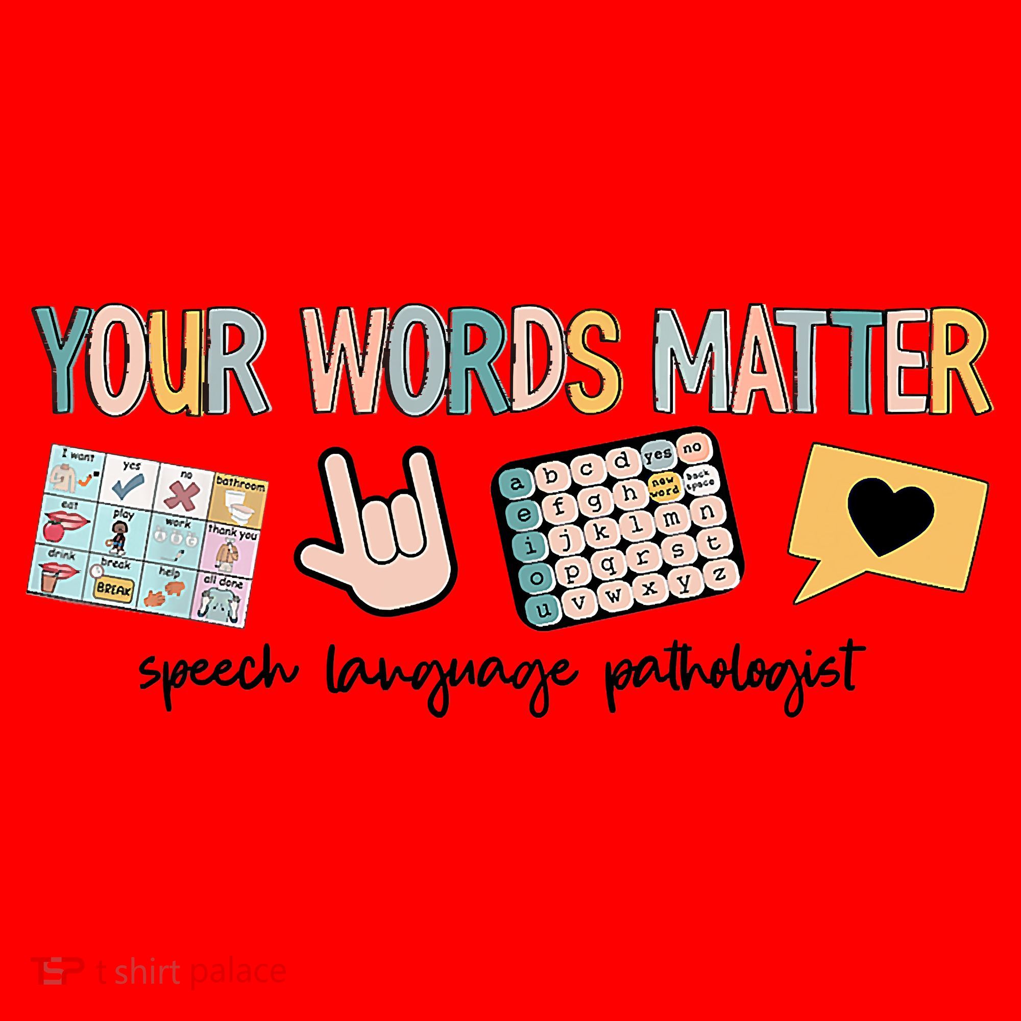 Your Words Matter Speech Therapy Appreciation Santa Hat