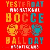Yesterday Was National Bocce Ball Day Bocce Ball Gift Santa Hat thumb 1