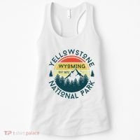 Yellowstone Wyoming Nature Hiking Outdoors Travel Women's Tank Top thumb 0