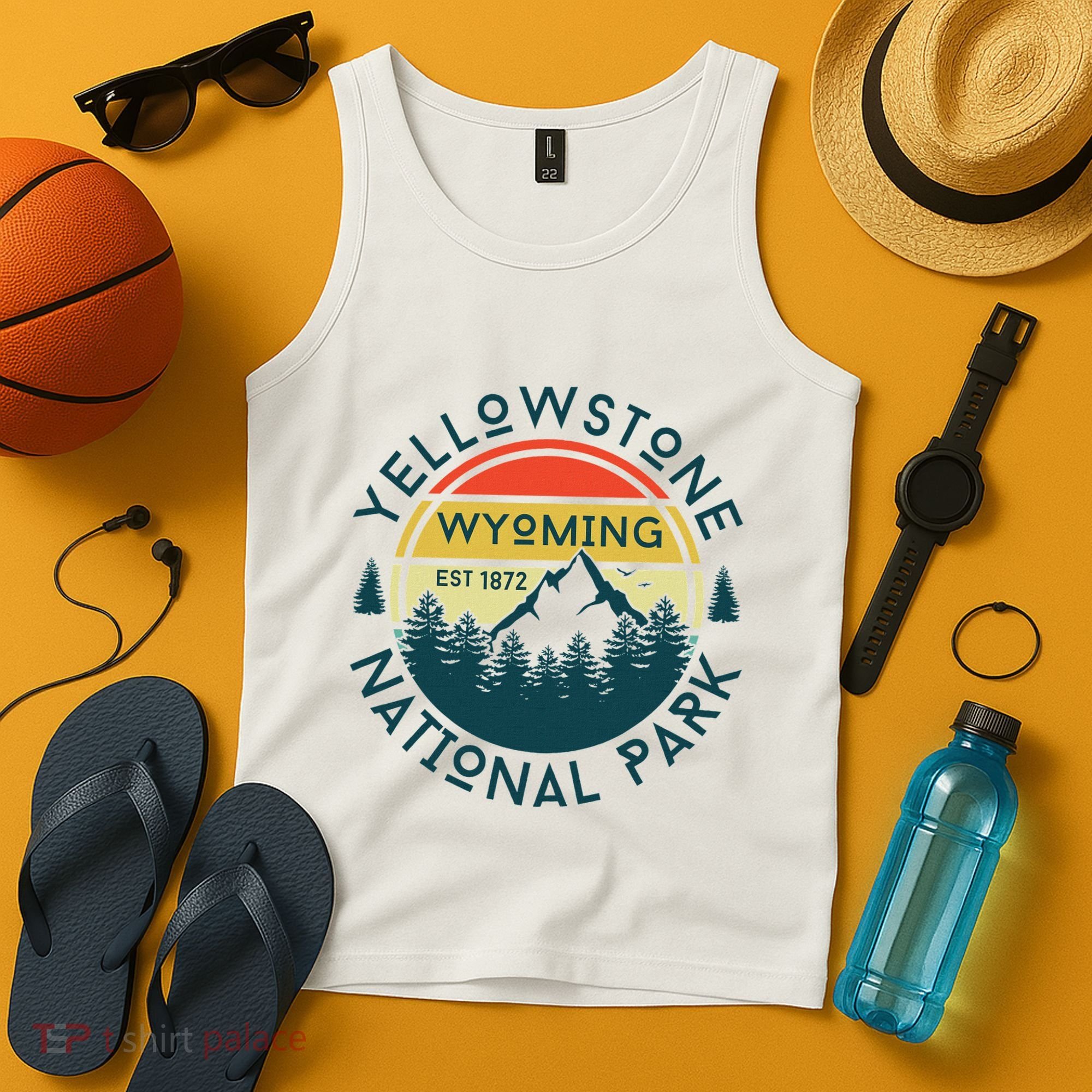 Yellowstone Wyoming Nature Hiking Outdoors Travel Tank Top