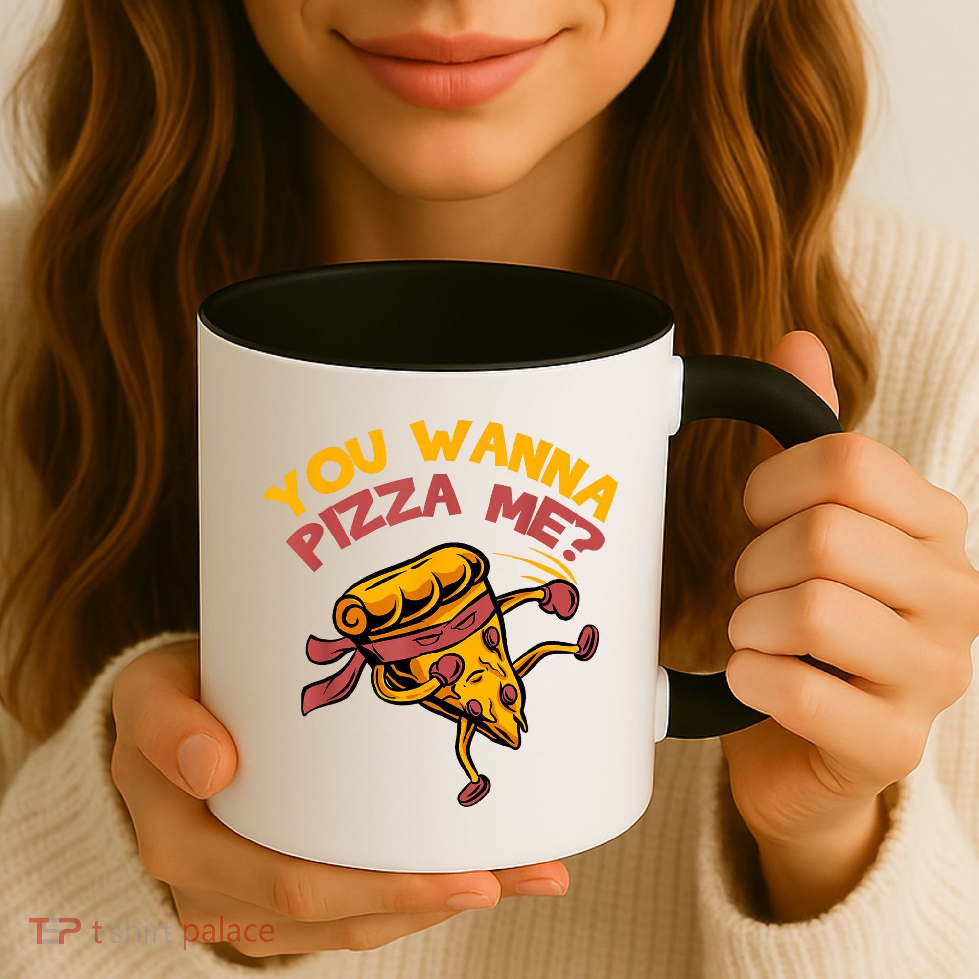 You Wanna Pizza Me Funny Foods Lovers Coffee Mug