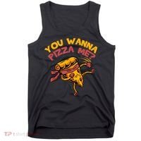You Wanna Pizza Me Funny Foods Lovers Tank Top thumb 0