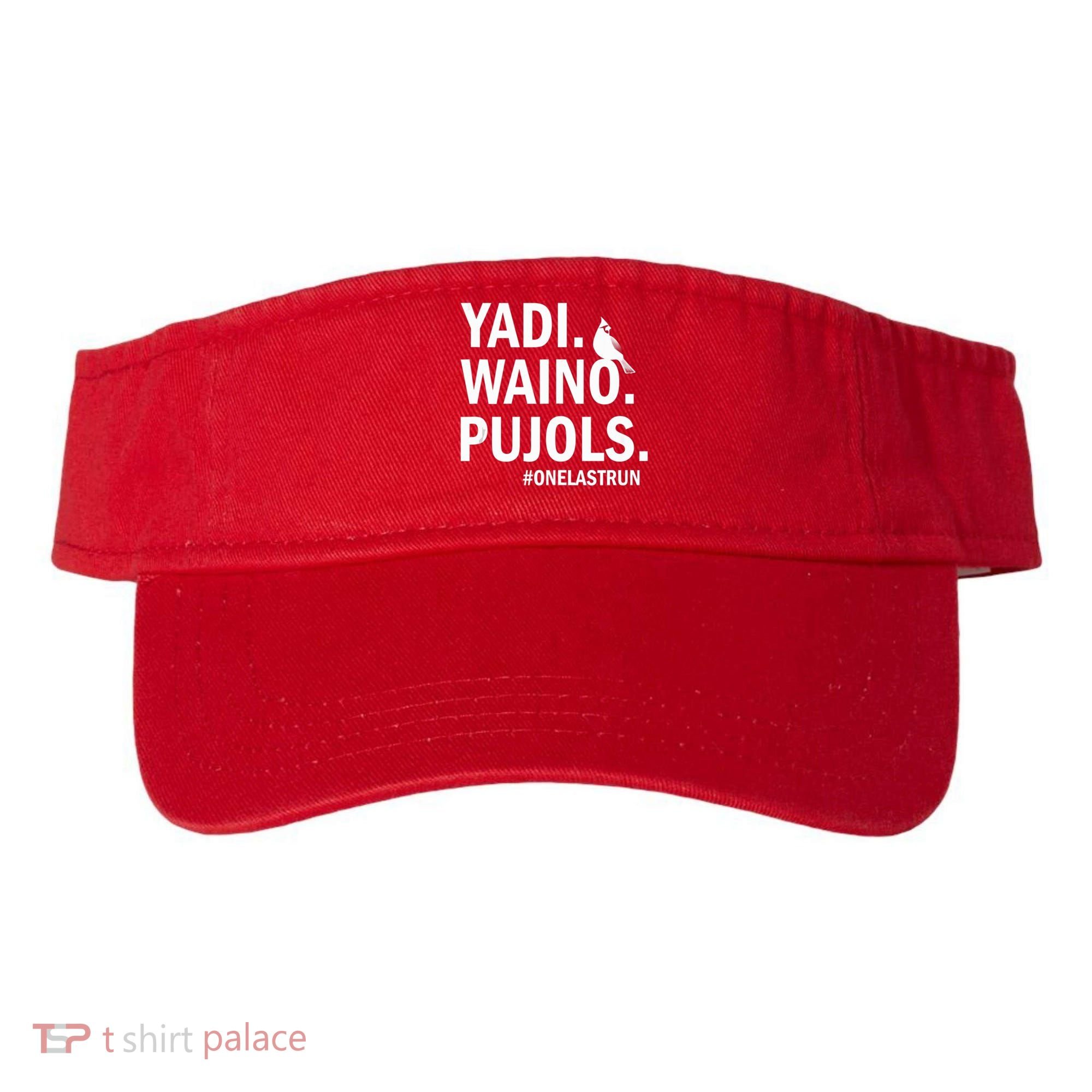 Yadi Waino Pujols #Onelastrun Baseball Softball Visor