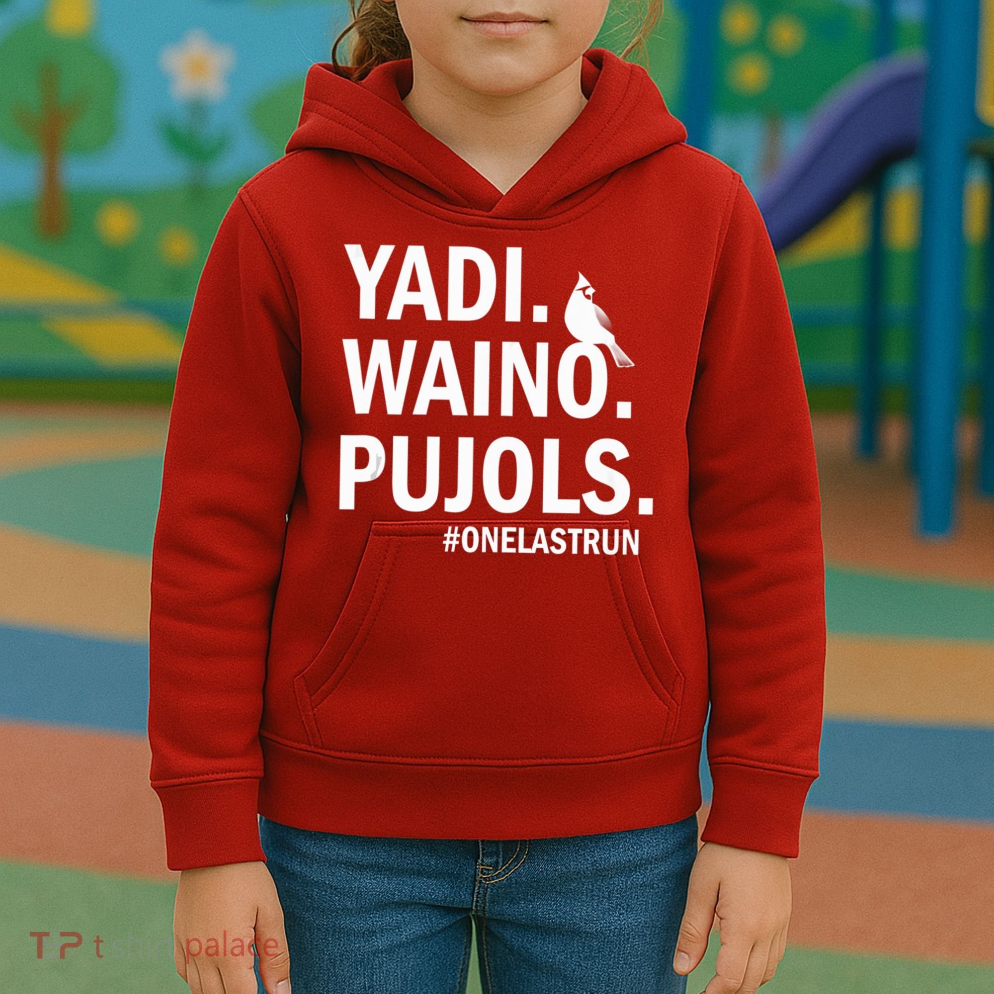 Yadi Waino Pujols #Onelastrun Baseball Softball Kids Hoodie