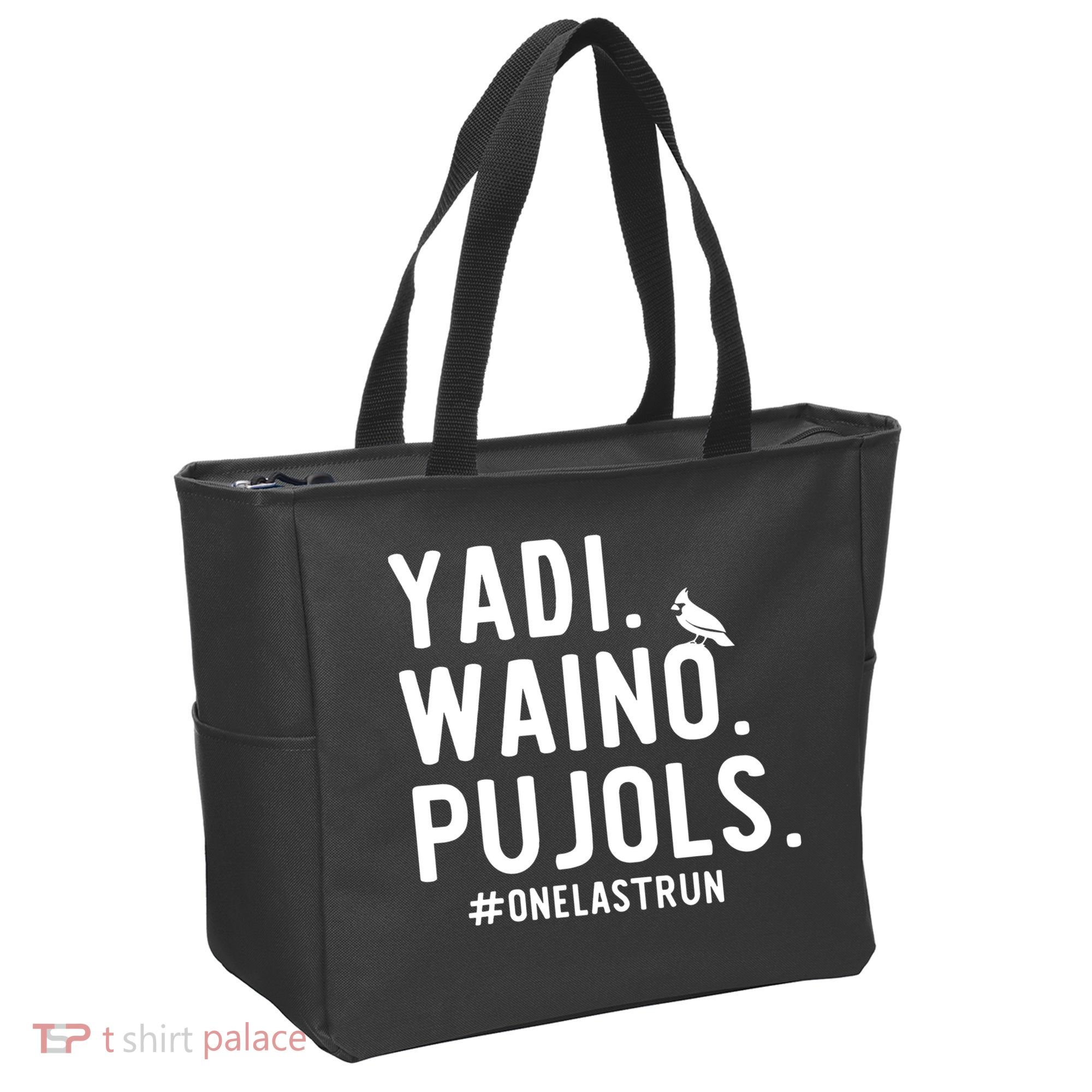 Yadi Waino Pujols One Last Run Tote Bag