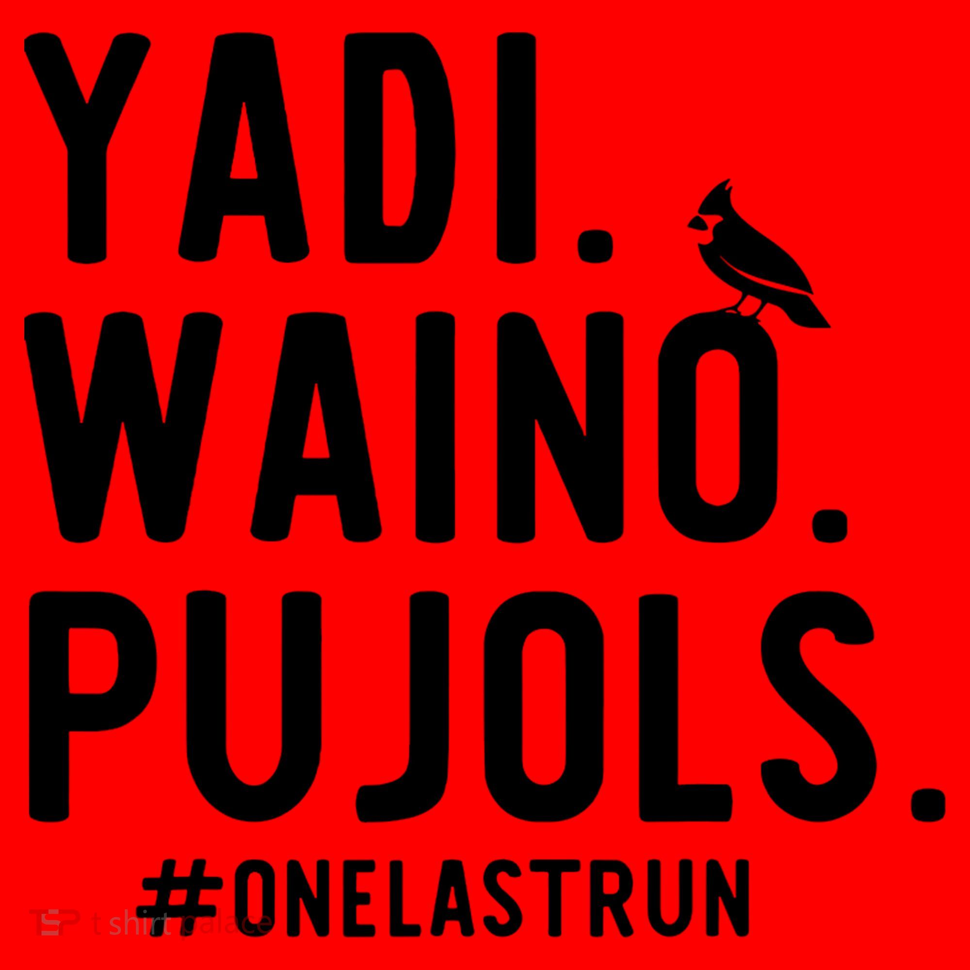 Yadi Waino Pujols One Last Run Santa Hat