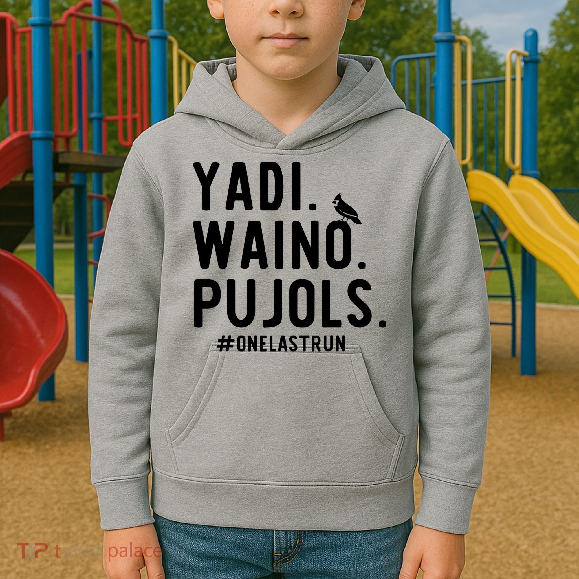 Yadi Waino Pujols One Last Run Kids Hoodie