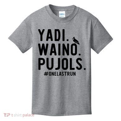 Yadi Waino Pujols One Last Run Kids T-Shirt