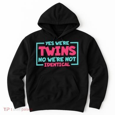 Yes WeRe Twins No WeRe Not Identical Twin Siblings Hoodie