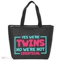 Yes WeRe Twins No WeRe Not Identical Twin Siblings Tote Bag thumb 0