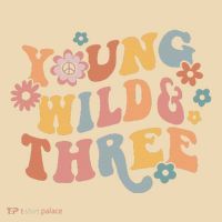 Young Wild & Three Retro Groovy 3rd Birthday Tote Bag thumb 4